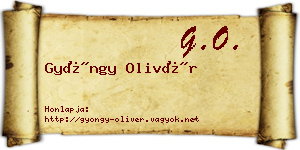 Gyöngy Olivér névjegykártya